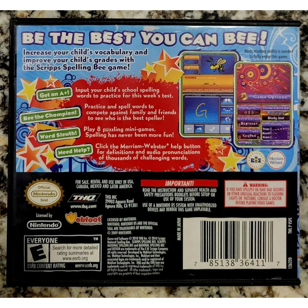 Scripps Spelling Bee (Nintendo DS, 2010),CIB, TESTED, FAST SHIPPING, GET QUICK